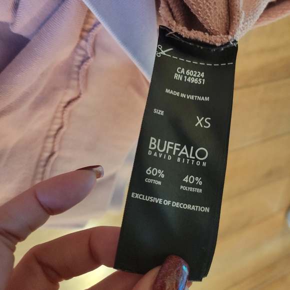 Buffalo David Bitton Dusty Pink Crewneck Sweatshirt XS FP-Inspired - Picture 4 of 4